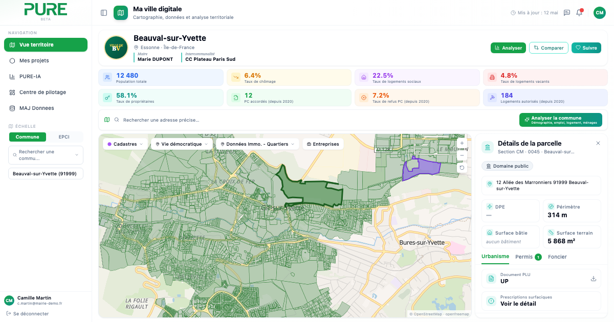 Pure Dashboard - Plateforme Immobilier Professionnel
